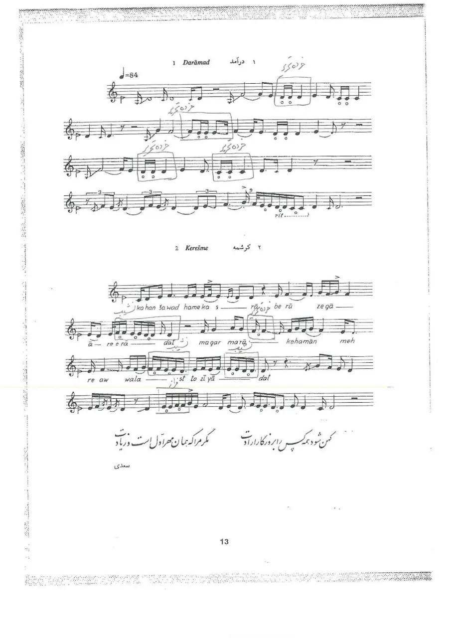 دانلود بررسی تحریرهای ردیف محمود کریمی نیما فریدونی 🎼