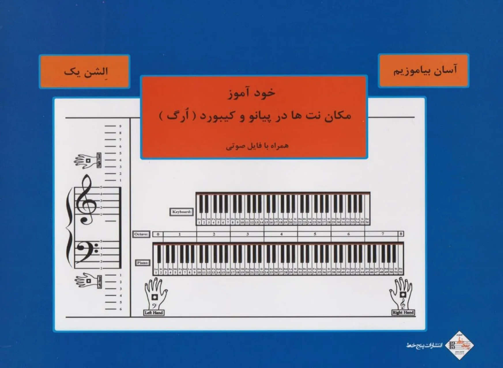 کتاب خودآموز نت‌ها در پیانو و کیبورد الشن یک