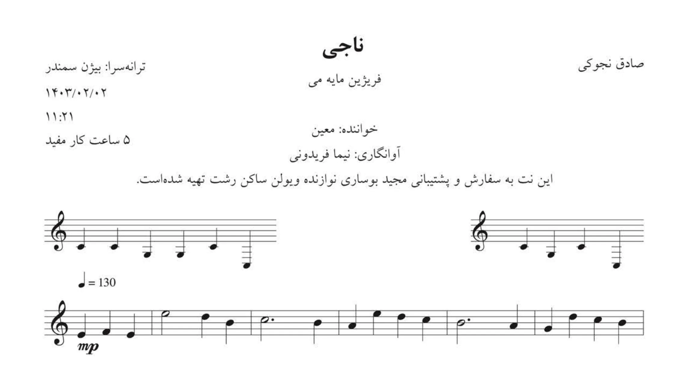 نت ناجی صادق نجوکی آوانگاری نیما فریدونی