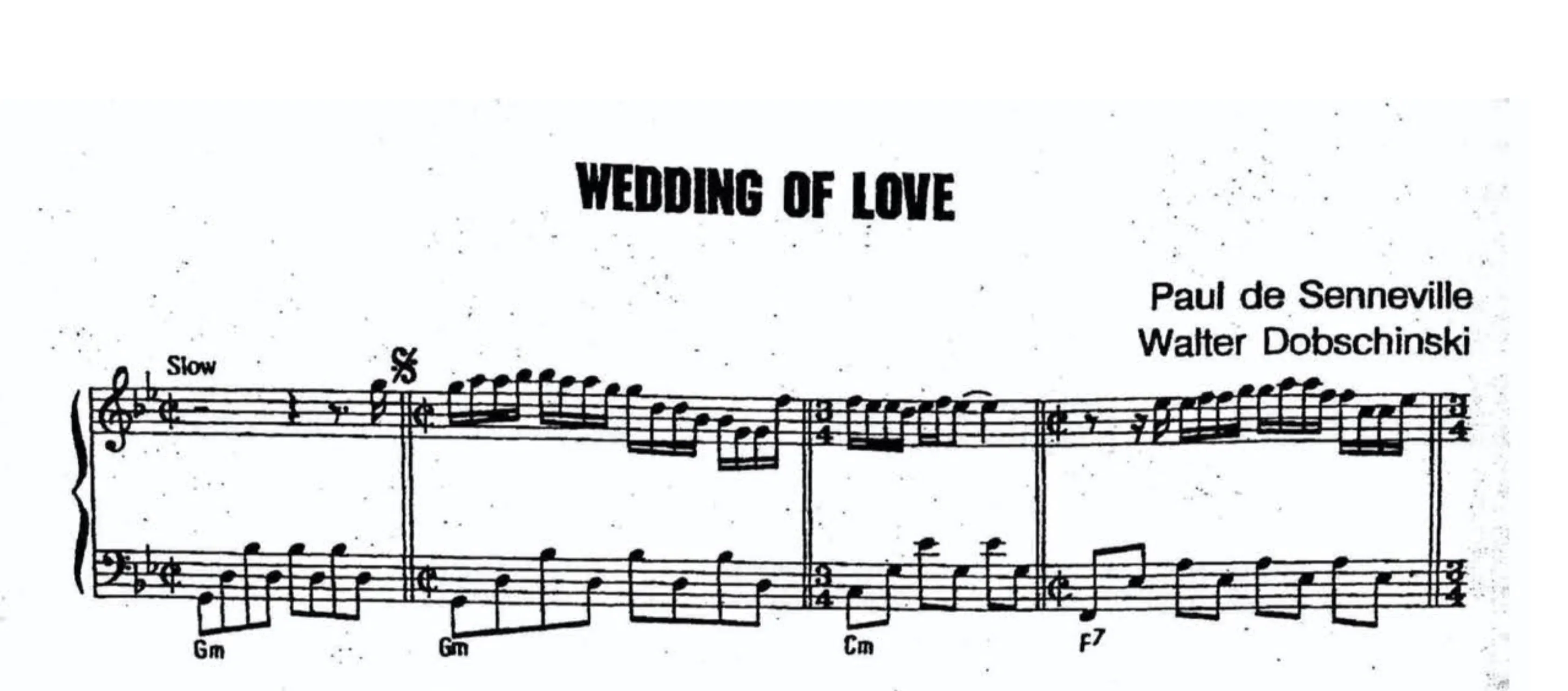 نت عروسی عشق Wedding Of Love 🎹 – نت پیانو کلاسیک