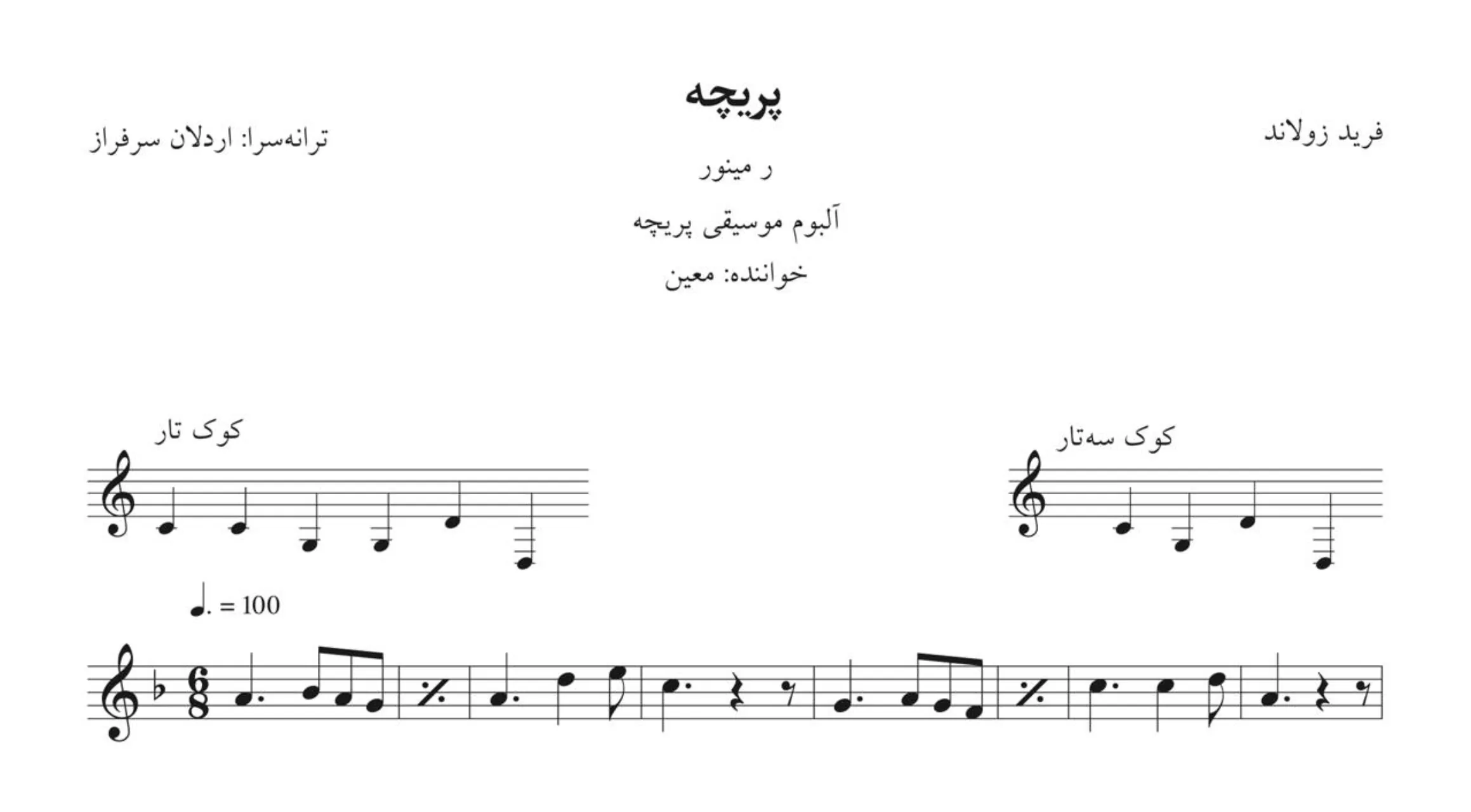 نت پریچه فرید زلاند معین
