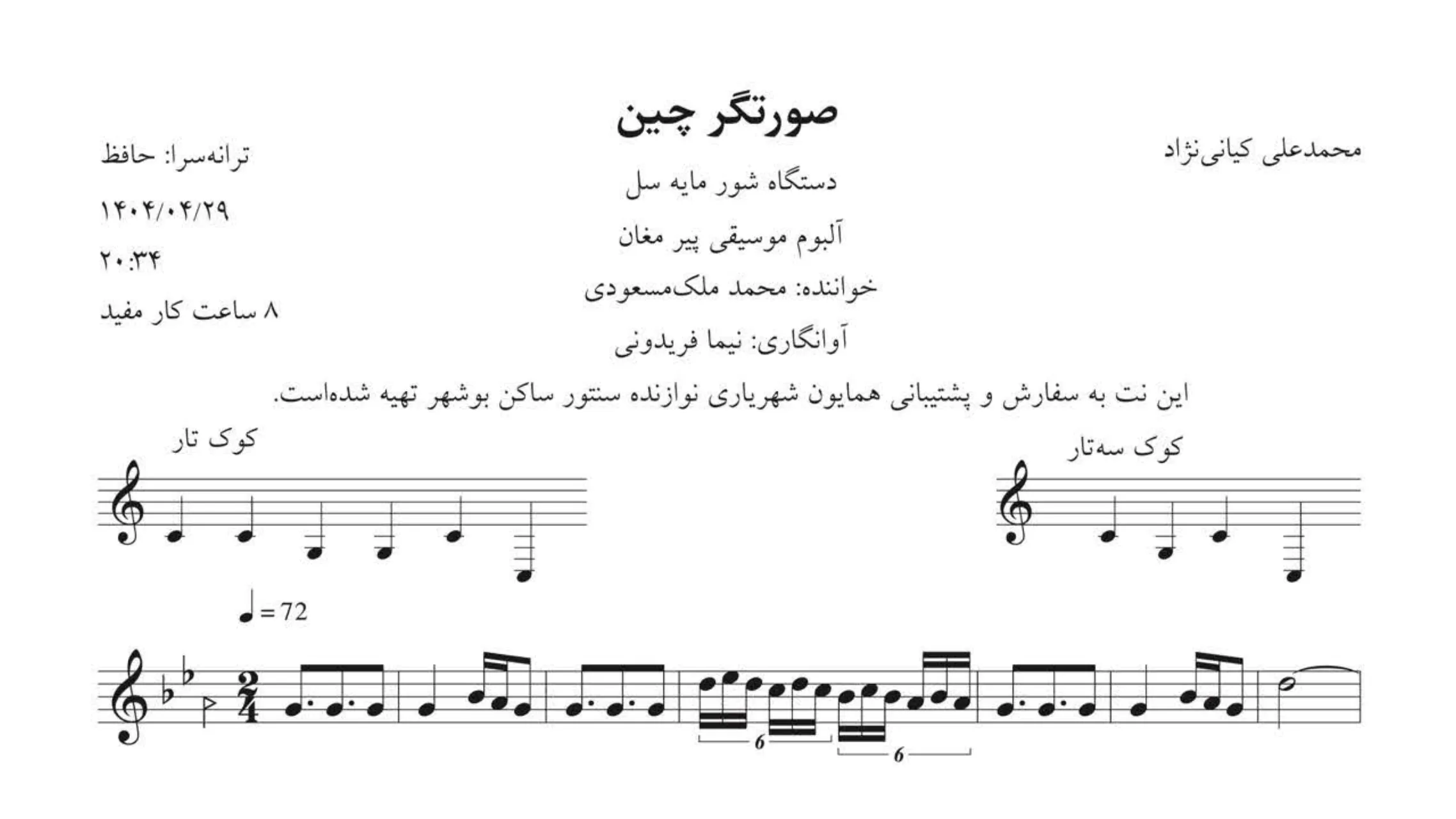 نت صورتگر چین محمد ملک‌مسعودی