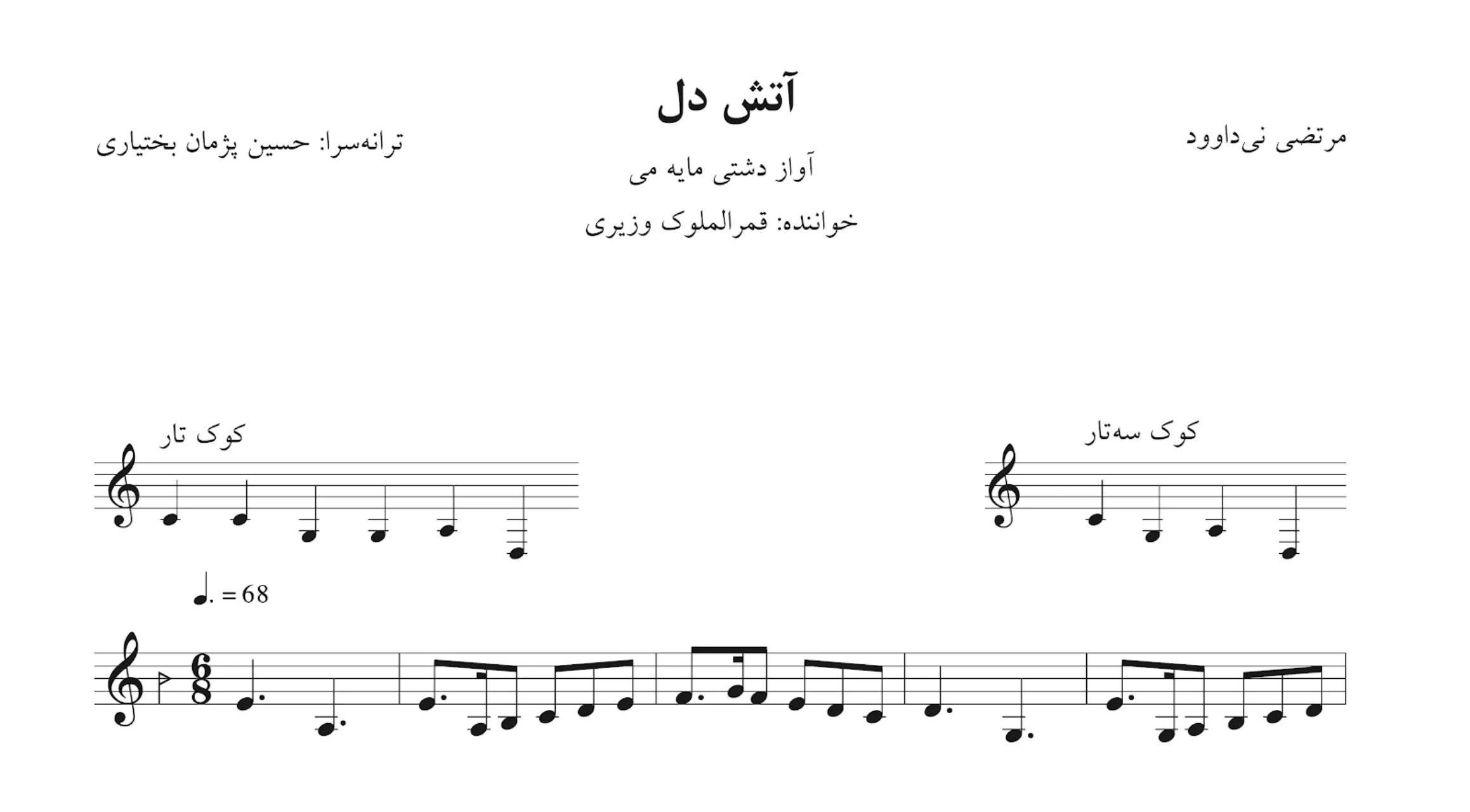 نت آتش دل آتشی در سینه دارم